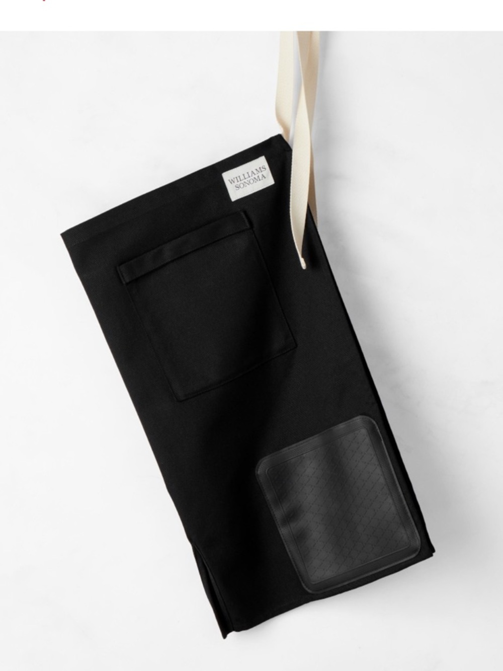Williams Sonoma Ultimate Half Apron black canvas new